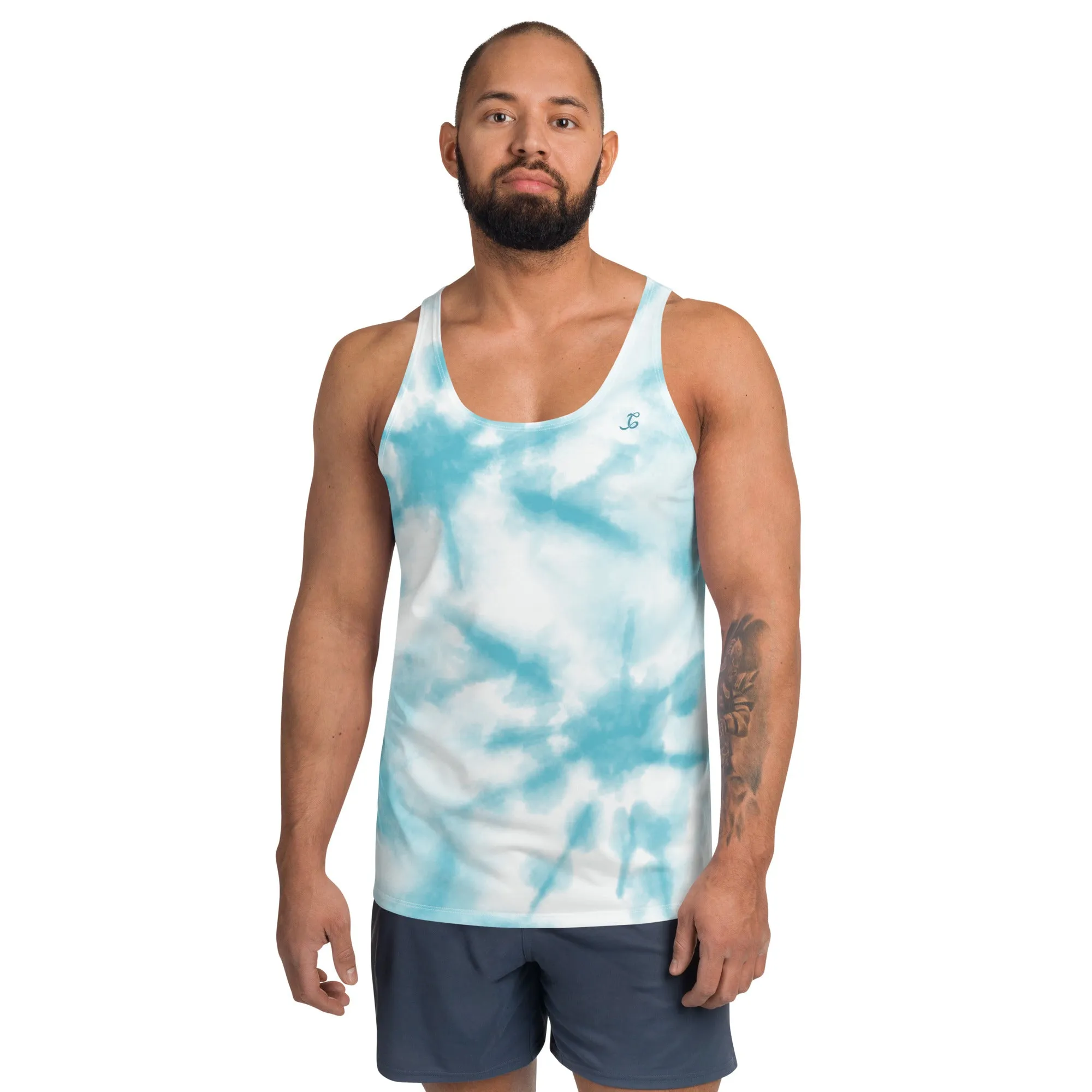 Men's Tank Top –  Ocean Breeze Tie Dye